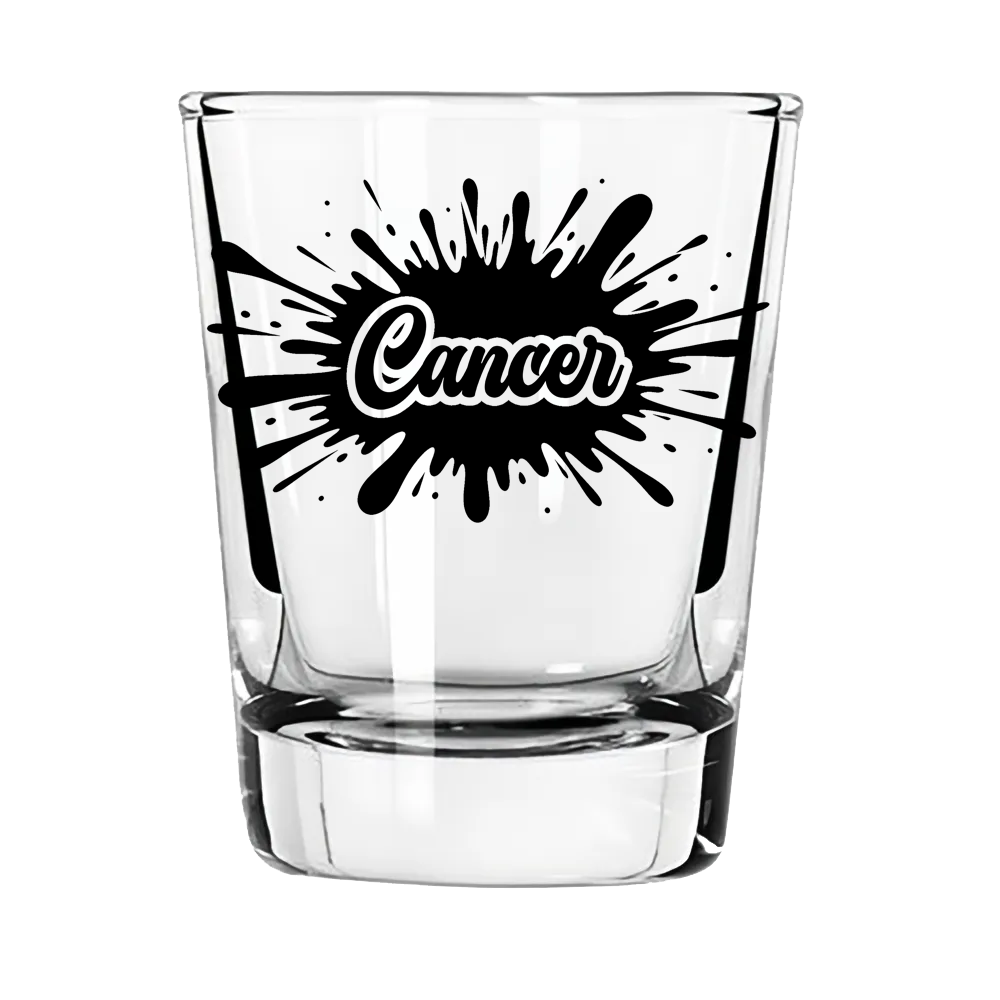 Cancer Zodiac Shot Glass | Soft Heart. Iron Shell.