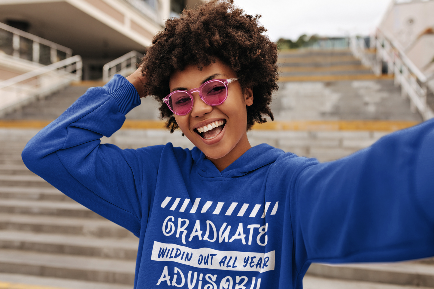 Graduate Advisory Wildin Out All Year 2026 Hoodie – White Design