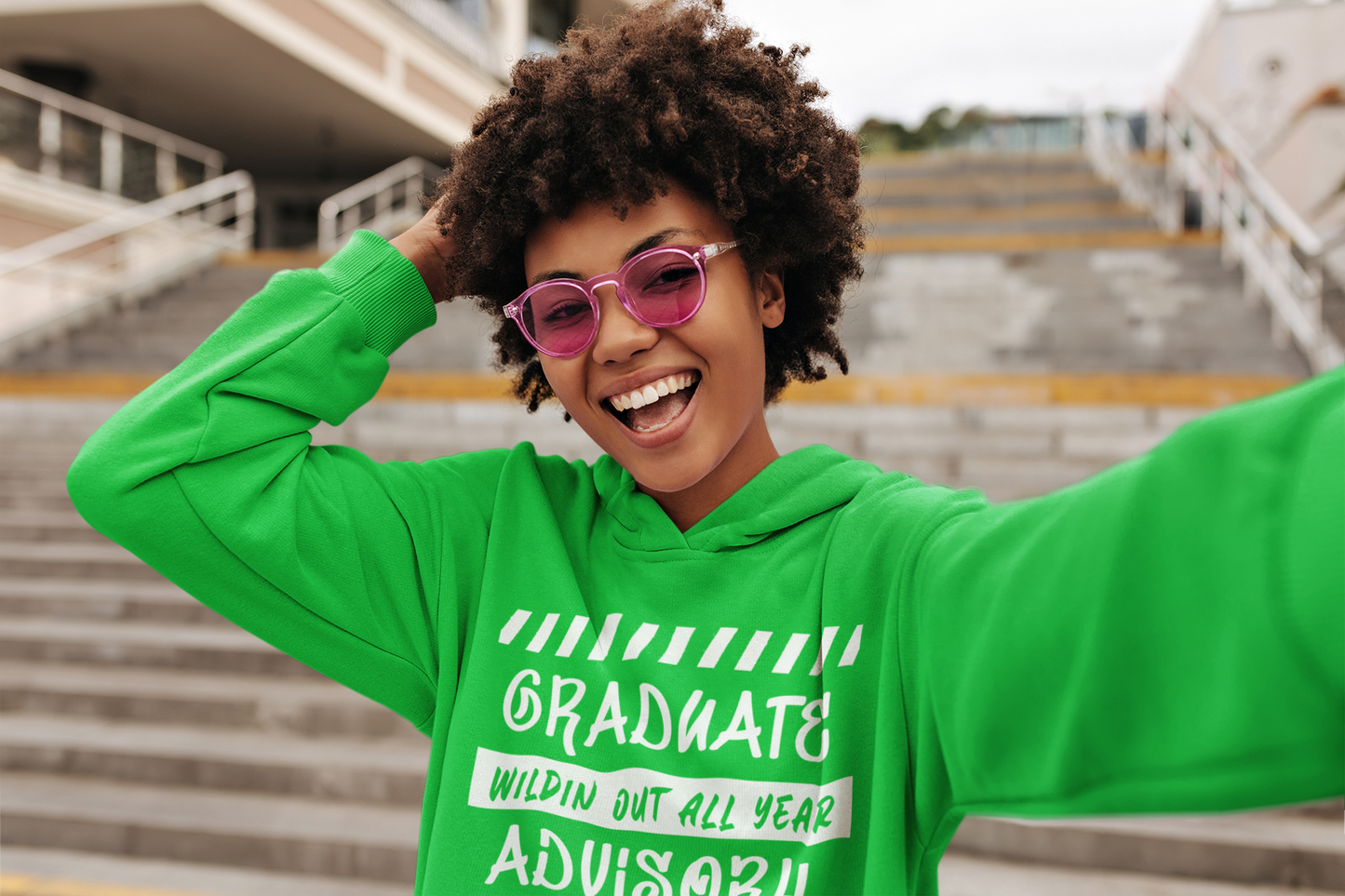 Graduate Advisory Wildin Out All Year 2026 Hoodie – White Design