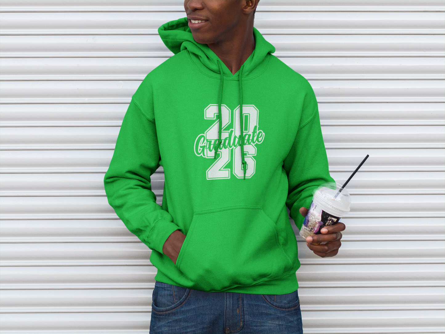 Class of 2026 Success Graduation Hoodie – White Design