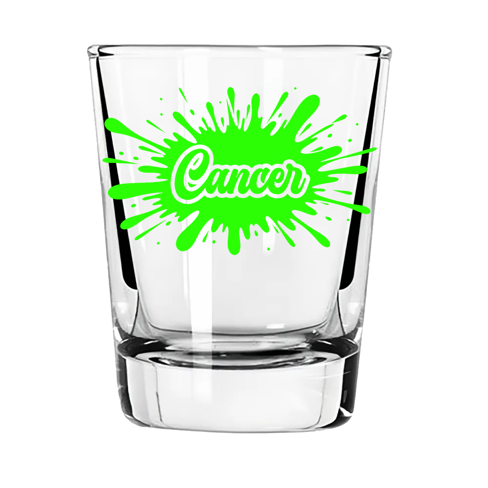 Cancer Zodiac Shot Glass | Soft Heart. Iron Shell.