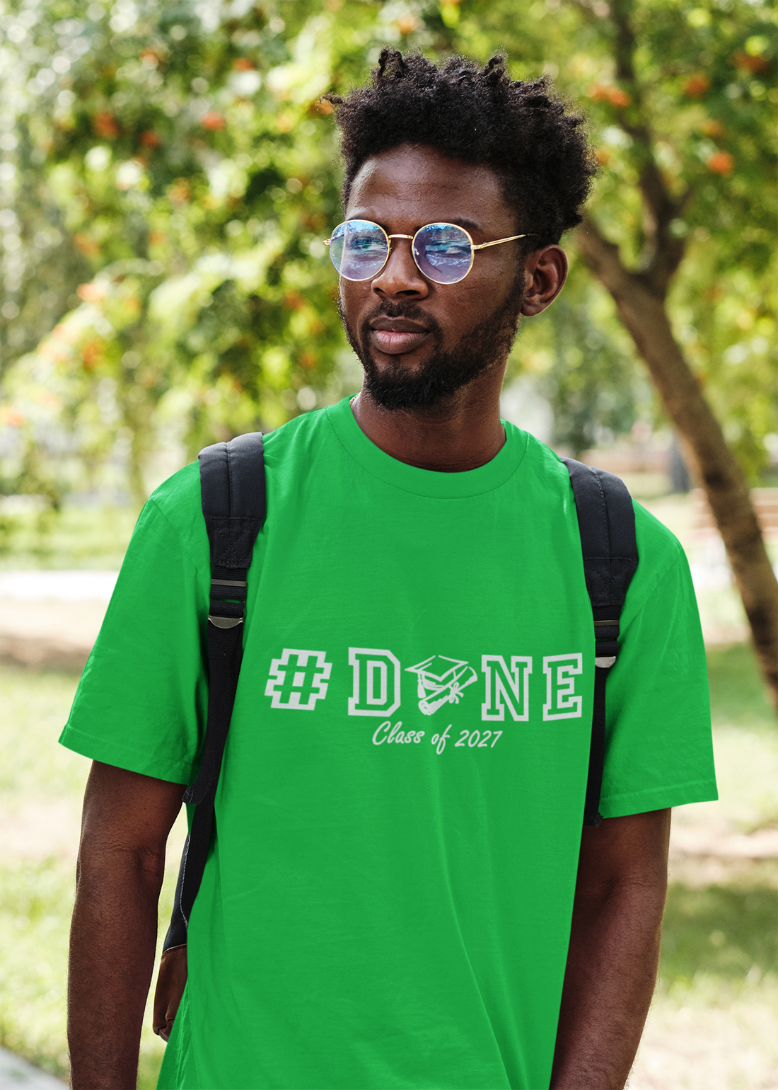#DONE Class of 2027 Graduation T-Shirt – White Graphic