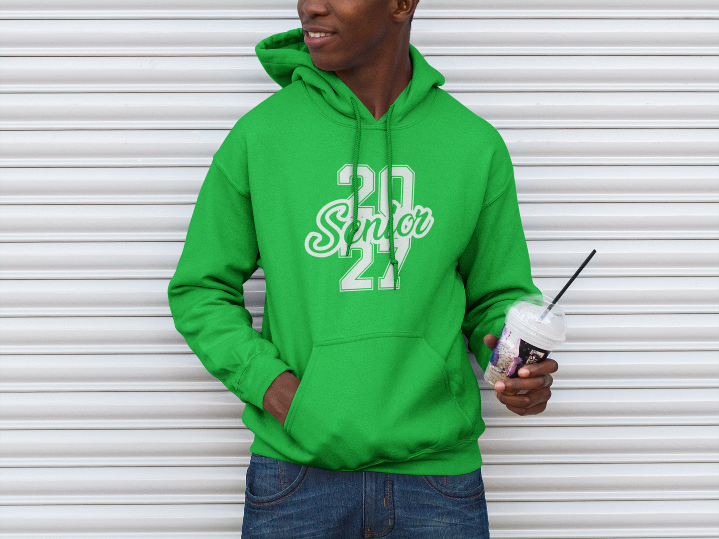 Class of 2027 Success Graduation Hoodie – White Graphic