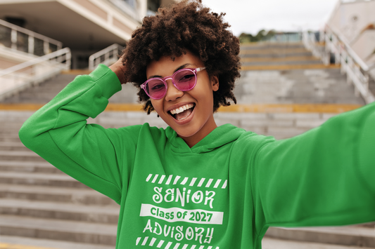 Senior Advisory Class of 2027 Hoodie – White Graphic