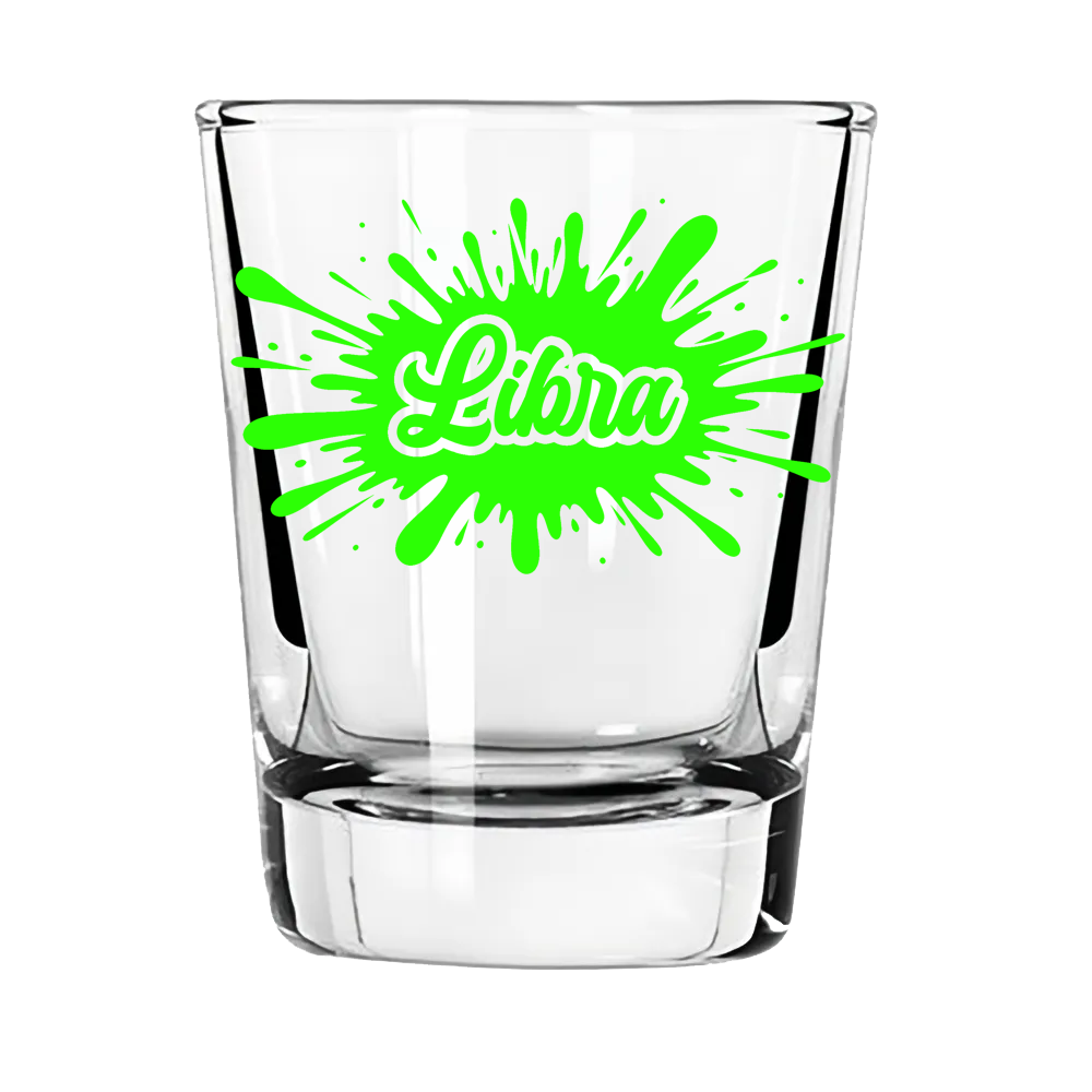 Libra Zodiac Shot Glass | Balanced. Beautiful. Always Down.