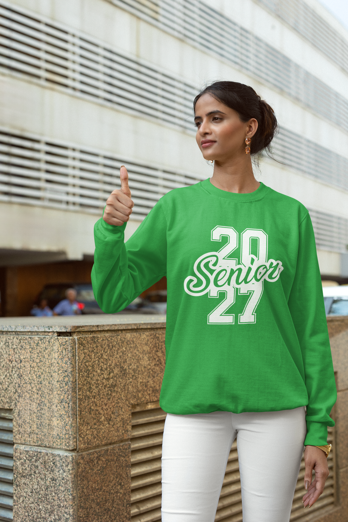 Class of 2027 Success Graduation Sweatshirt– White Graphic