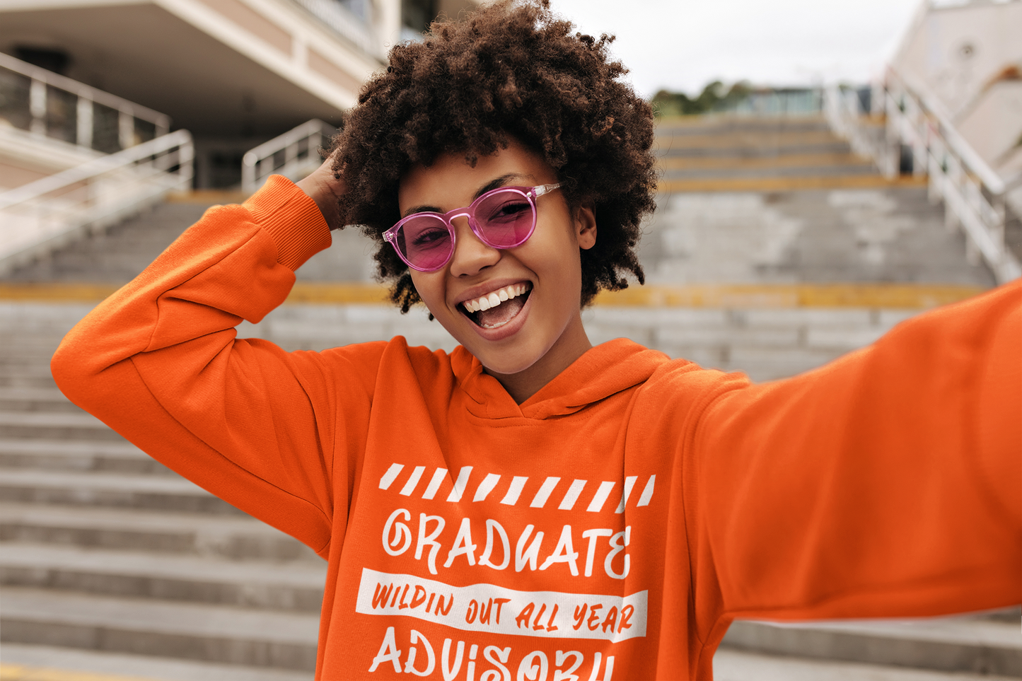 Graduate Advisory Wildin Out All Year 2026 Hoodie – White Design
