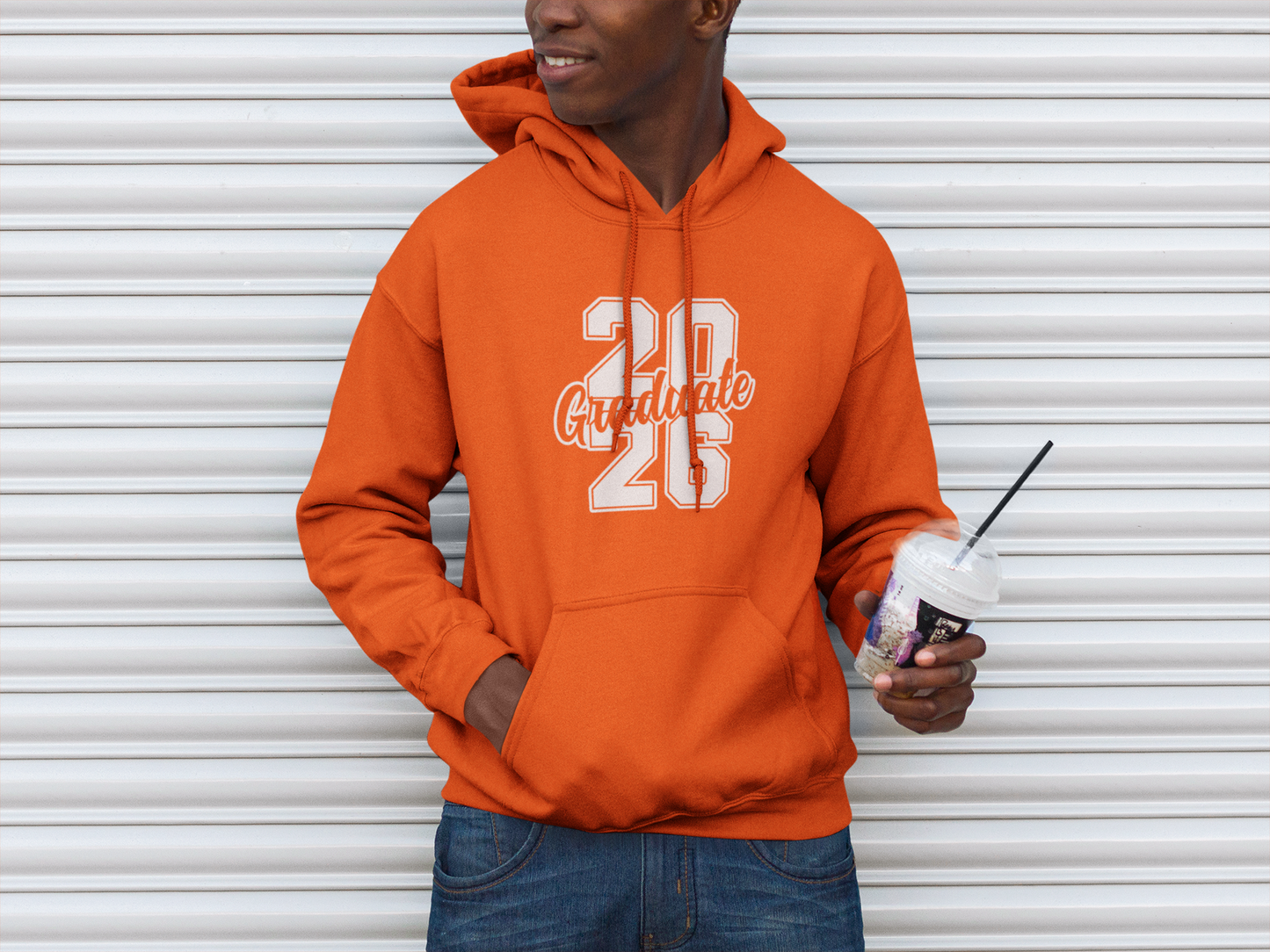 Class of 2026 Success Graduation Hoodie – White Design