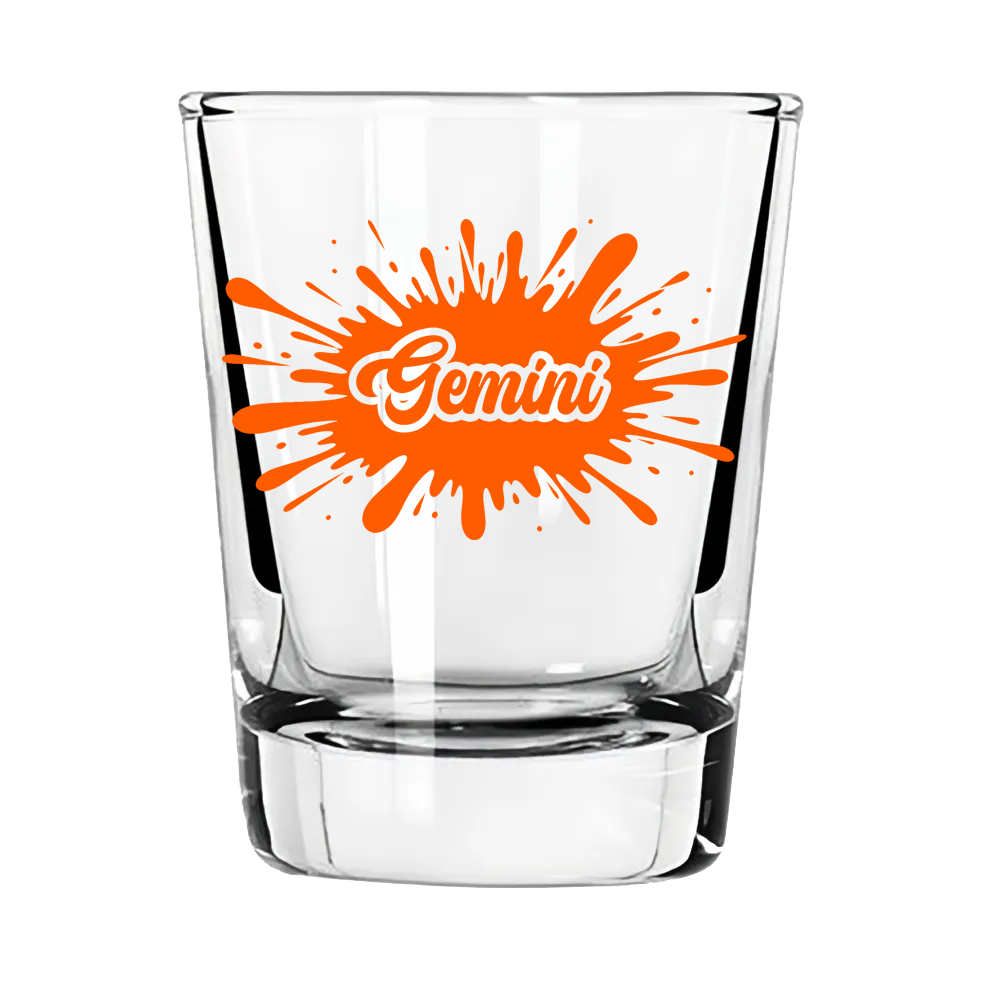 Gemini Zodiac Shot Glass | One Shot. Two Personalities.