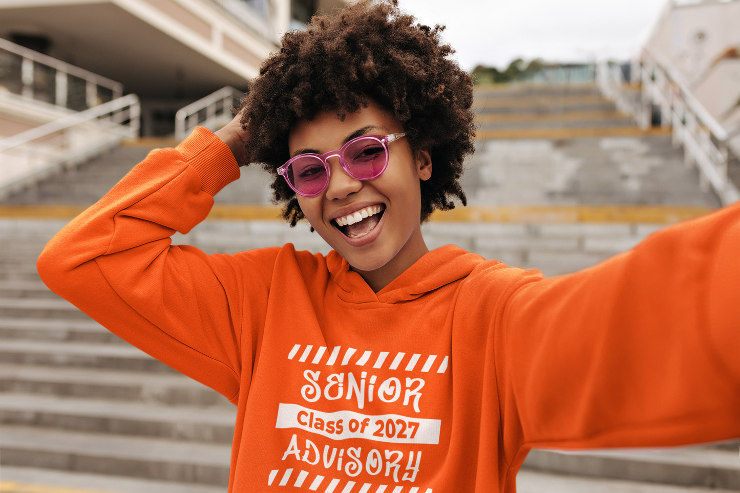 Senior Advisory Class of 2027 Hoodie – White Graphic