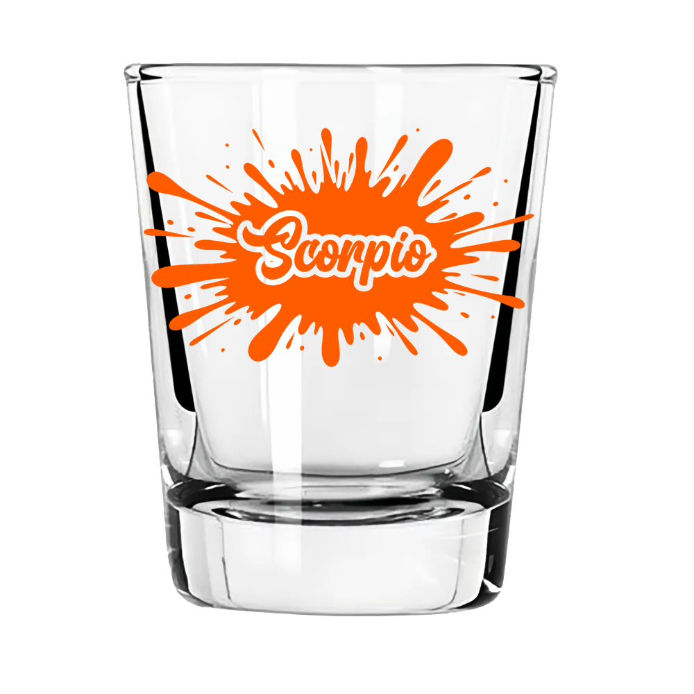 Scorpio Zodiac Shot Glass | Intense. Intentional. Unforgettable.