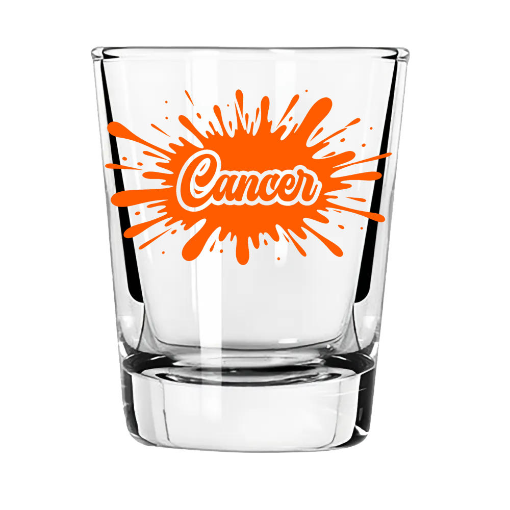 Cancer Zodiac Shot Glass | Soft Heart. Iron Shell.