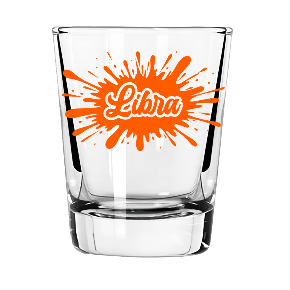 Libra Zodiac Shot Glass | Balanced. Beautiful. Always Down.