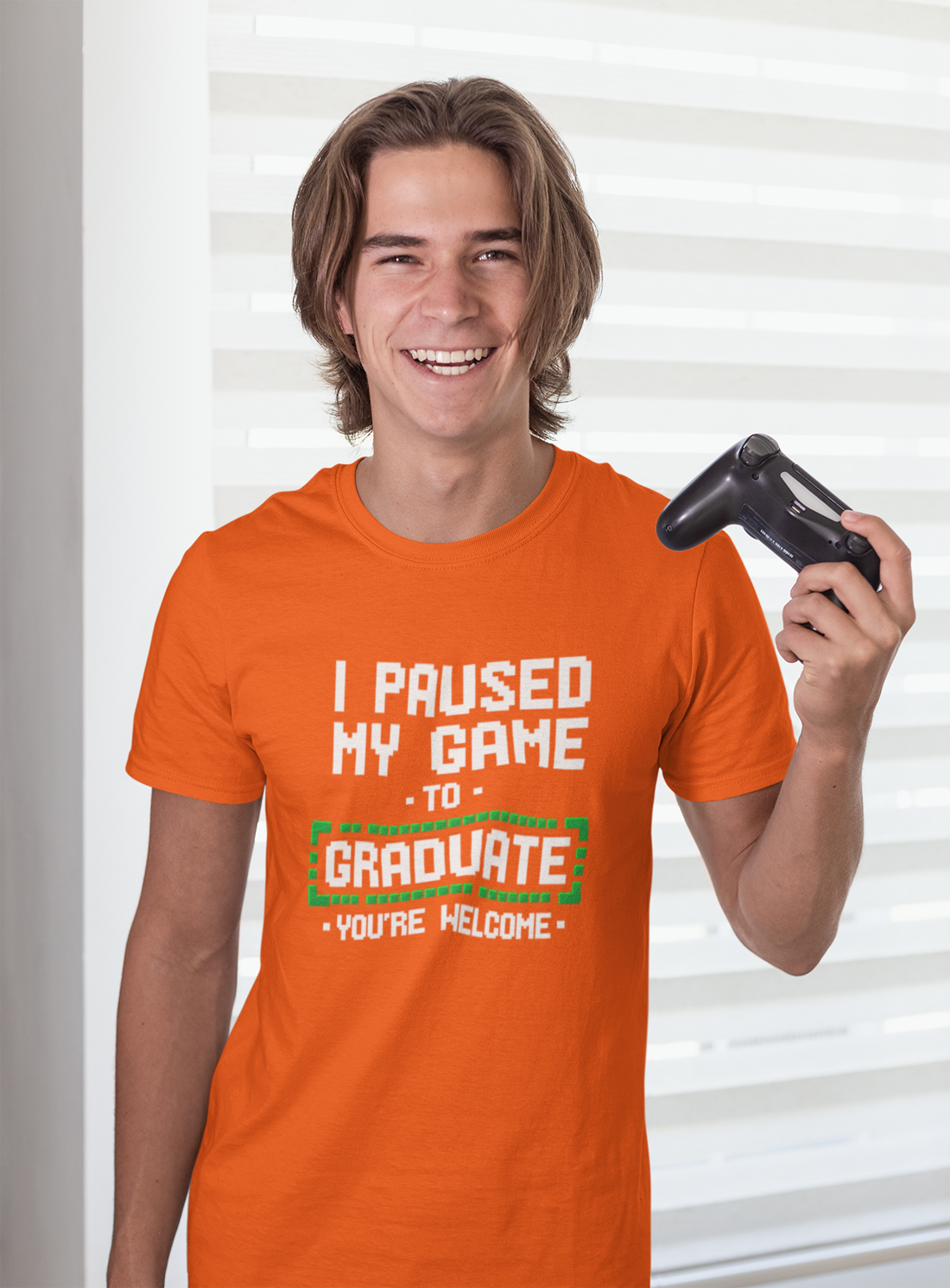 I Paused My Game to Graduate T-Shirt – You're Welcome - White Graphic