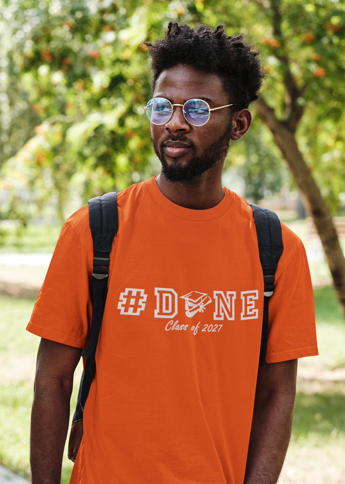 #DONE Class of 2027 Graduation T-Shirt – White Graphic
