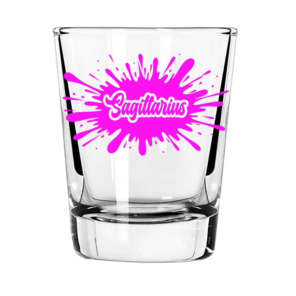 Sagittarius Zodiac Shot Glass | No Plans. No Regrets. All Vibes.
