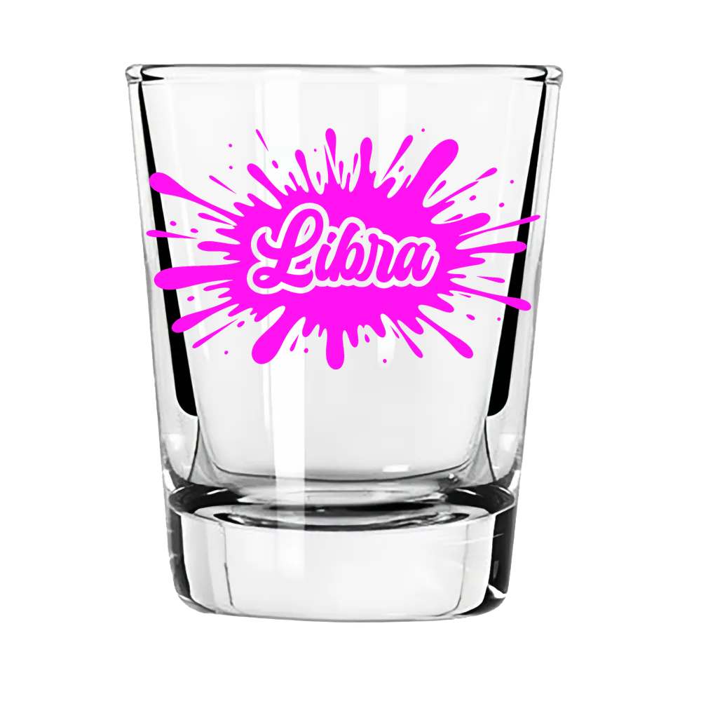 Libra Zodiac Shot Glass | Balanced. Beautiful. Always Down.