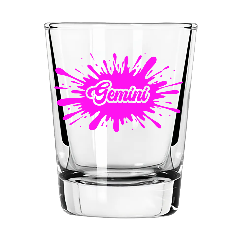 Gemini Zodiac Shot Glass | One Shot. Two Personalities.
