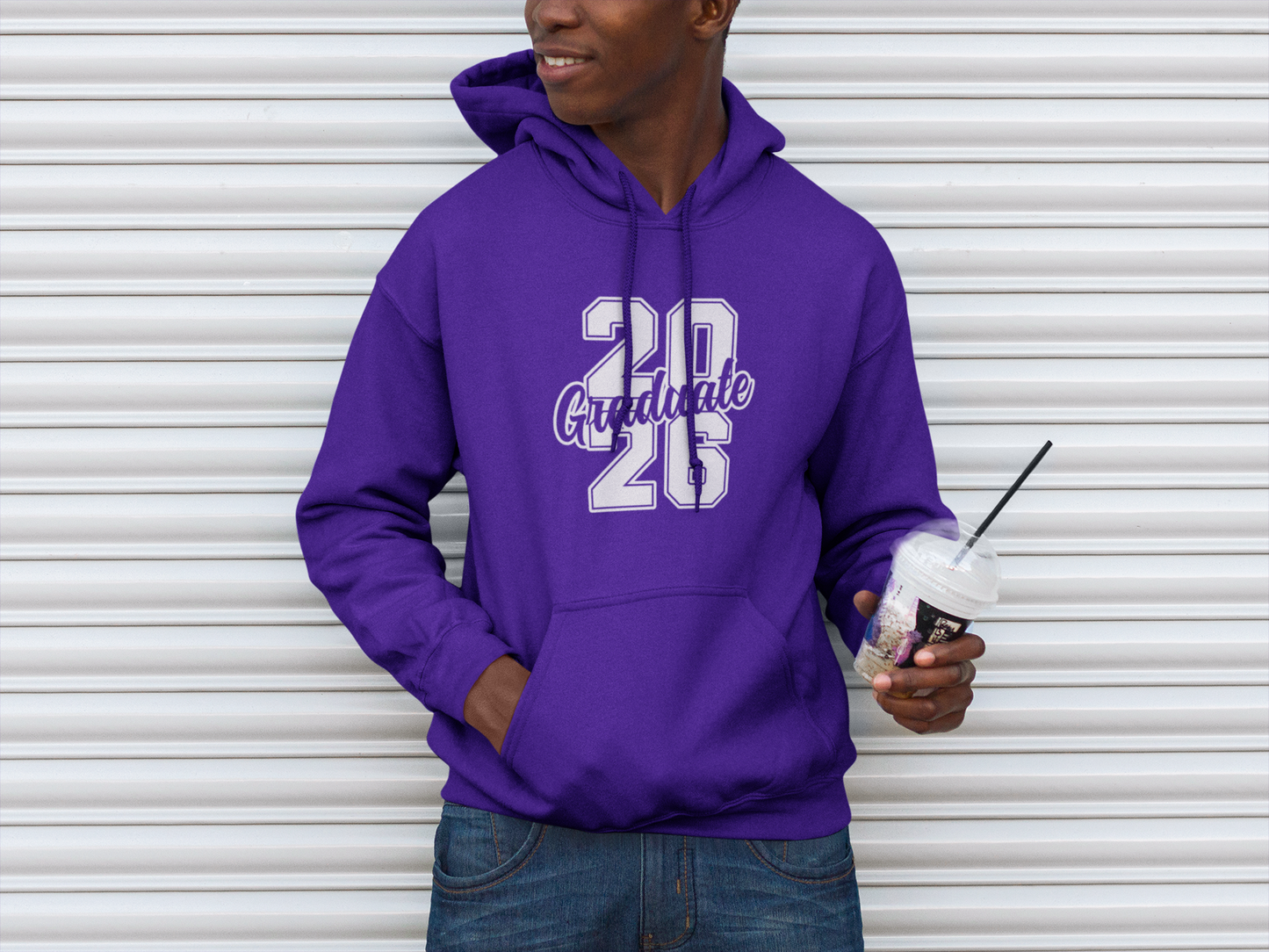 Class of 2026 Success Graduation Hoodie – White Design