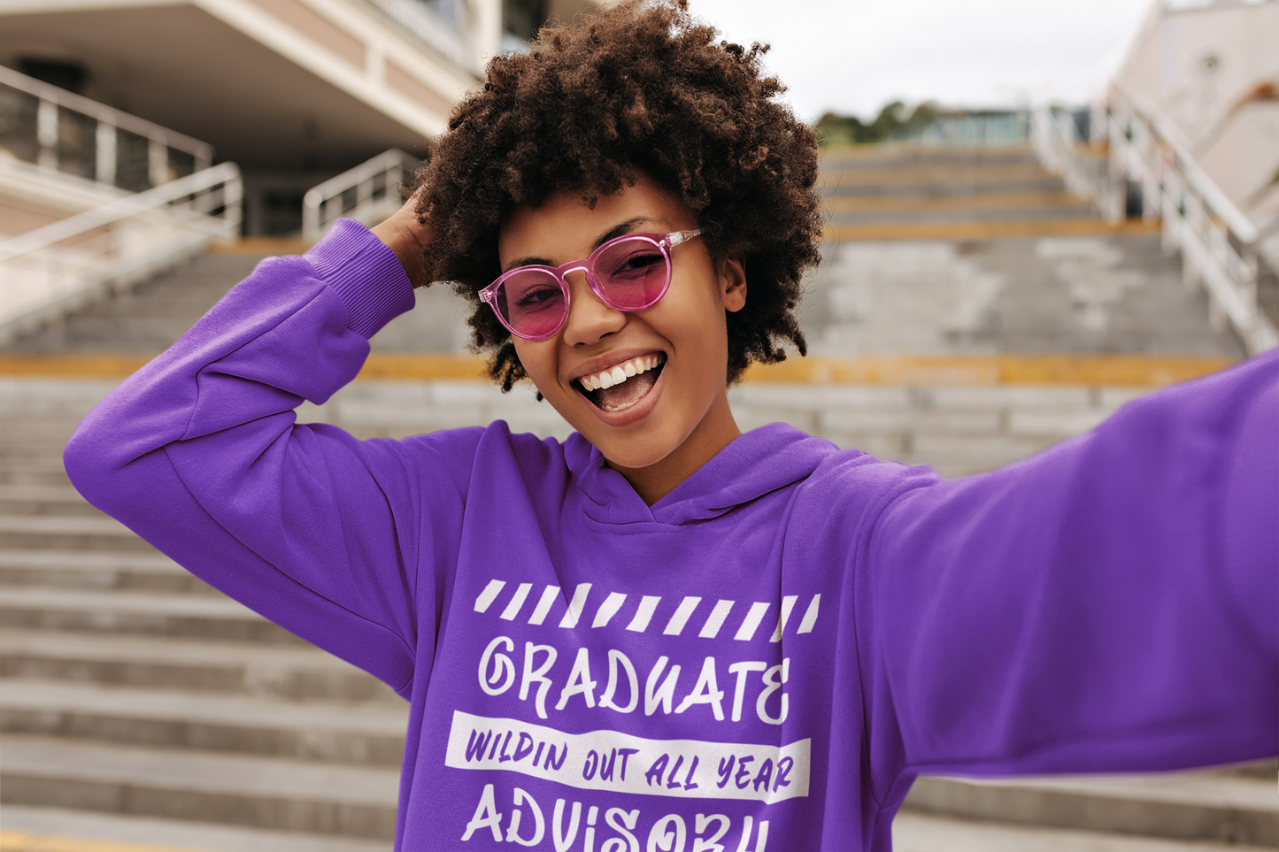 Graduate Advisory Wildin Out All Year 2026 Hoodie – White Design