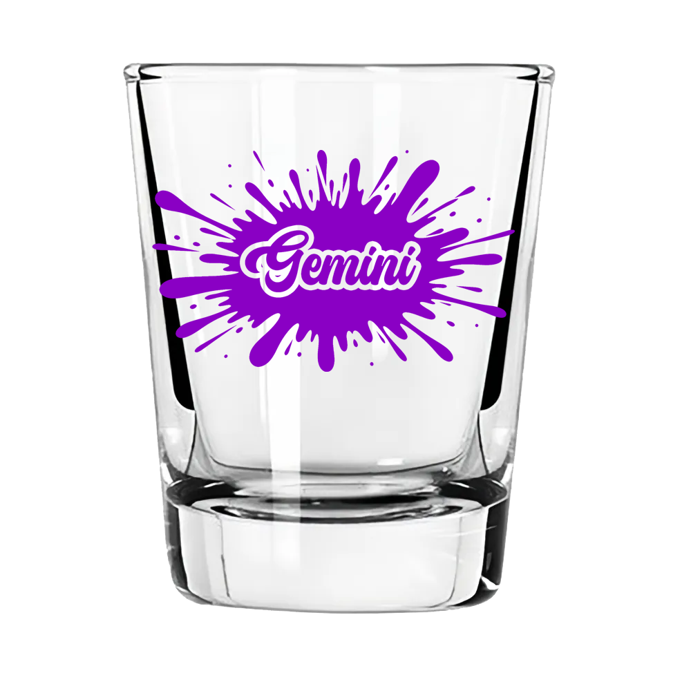 Gemini Zodiac Shot Glass | One Shot. Two Personalities.
