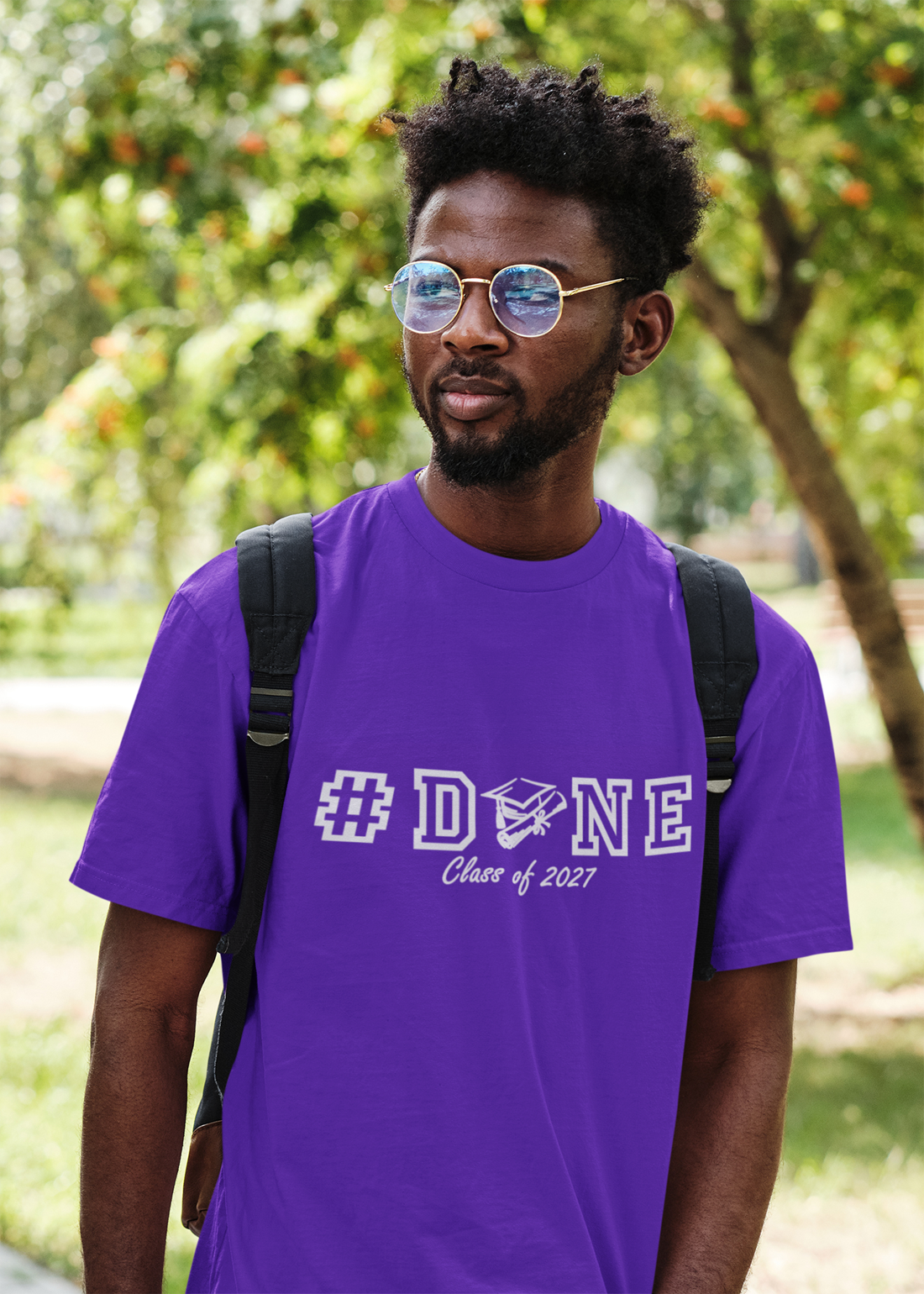 #DONE Class of 2027 Graduation T-Shirt – White Graphic