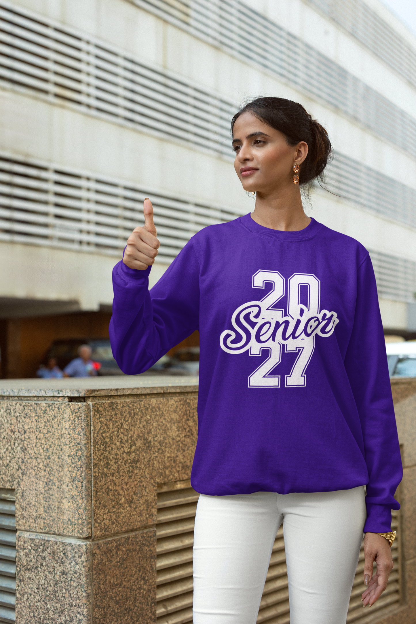 Class of 2027 Success Graduation Sweatshirt– White Graphic