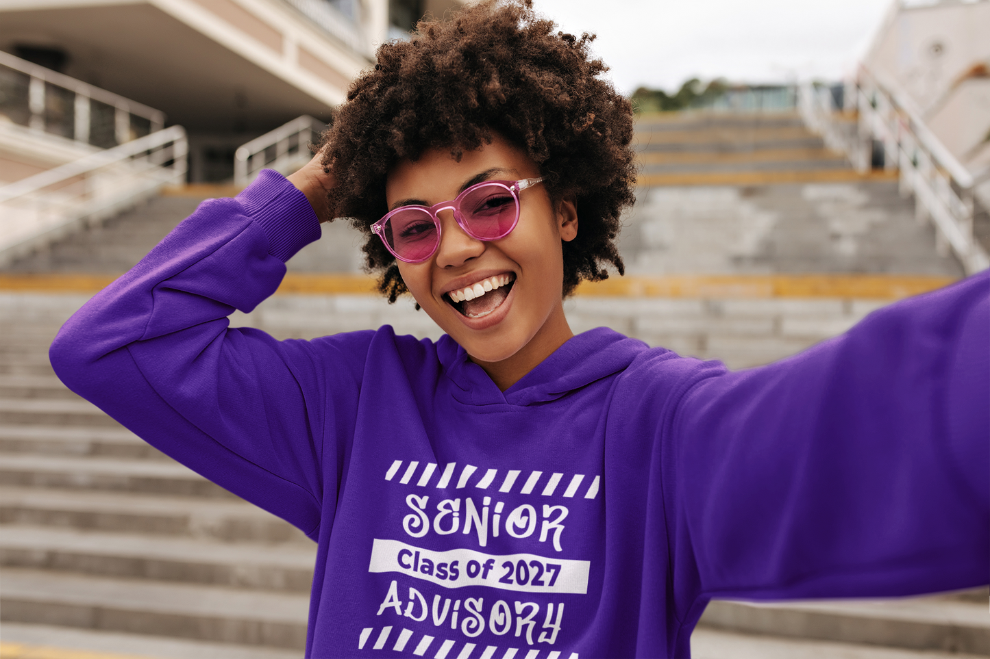 Senior Advisory Class of 2027 Hoodie – White Graphic