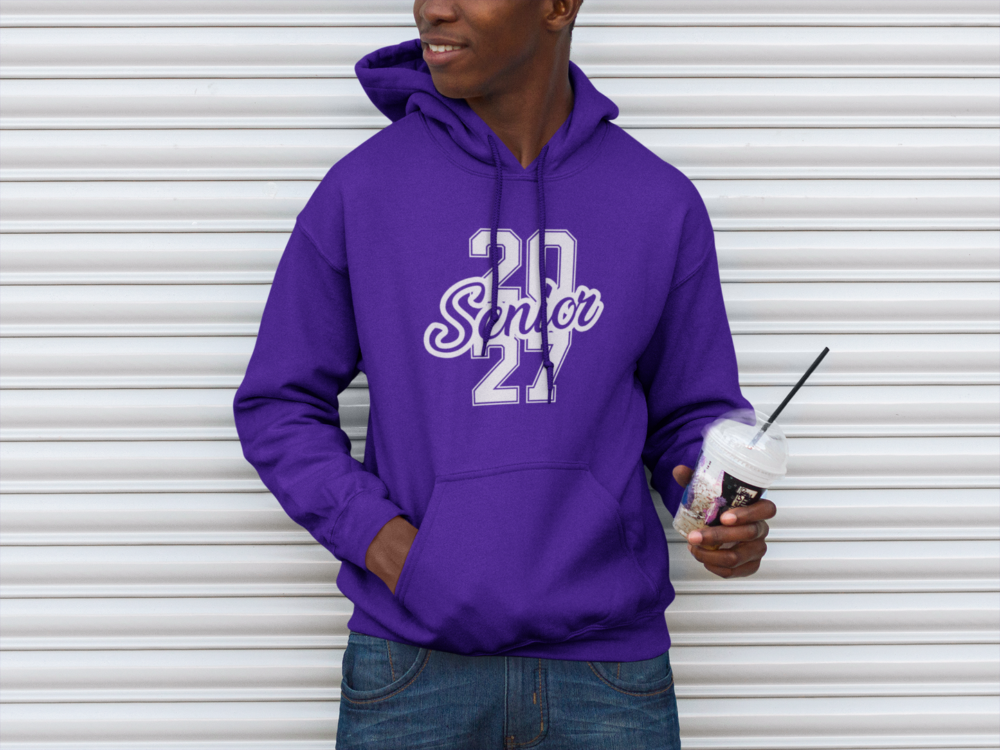 Class of 2027 Success Graduation Hoodie – White Graphic