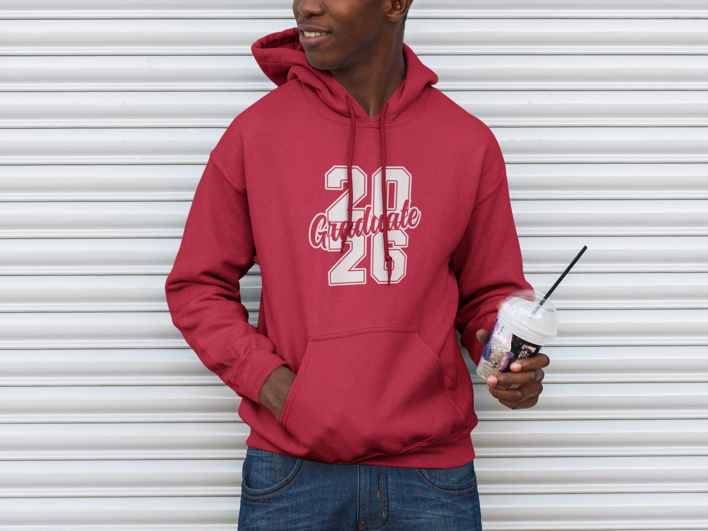 Class of 2026 Success Graduation Hoodie – White Design
