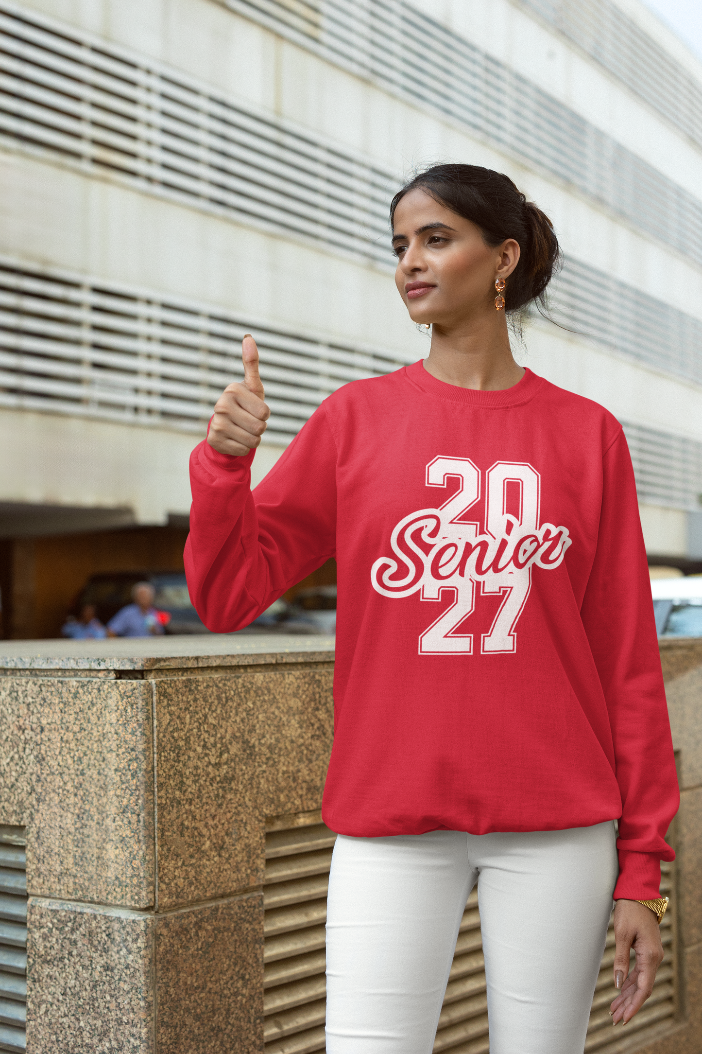 Class of 2027 Success Graduation Sweatshirt– White Graphic