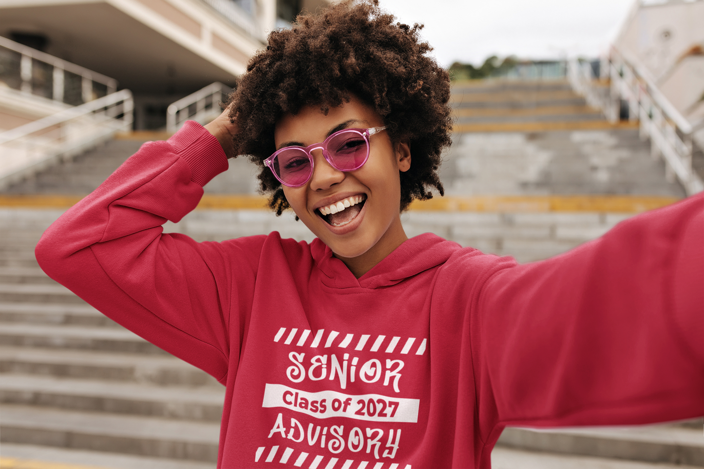 Senior Advisory Class of 2027 Hoodie – White Graphic