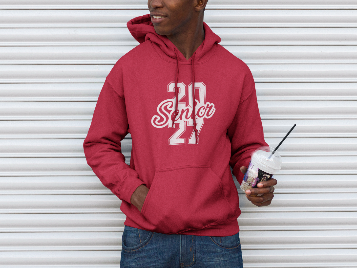 Class of 2027 Success Graduation Hoodie – White Graphic