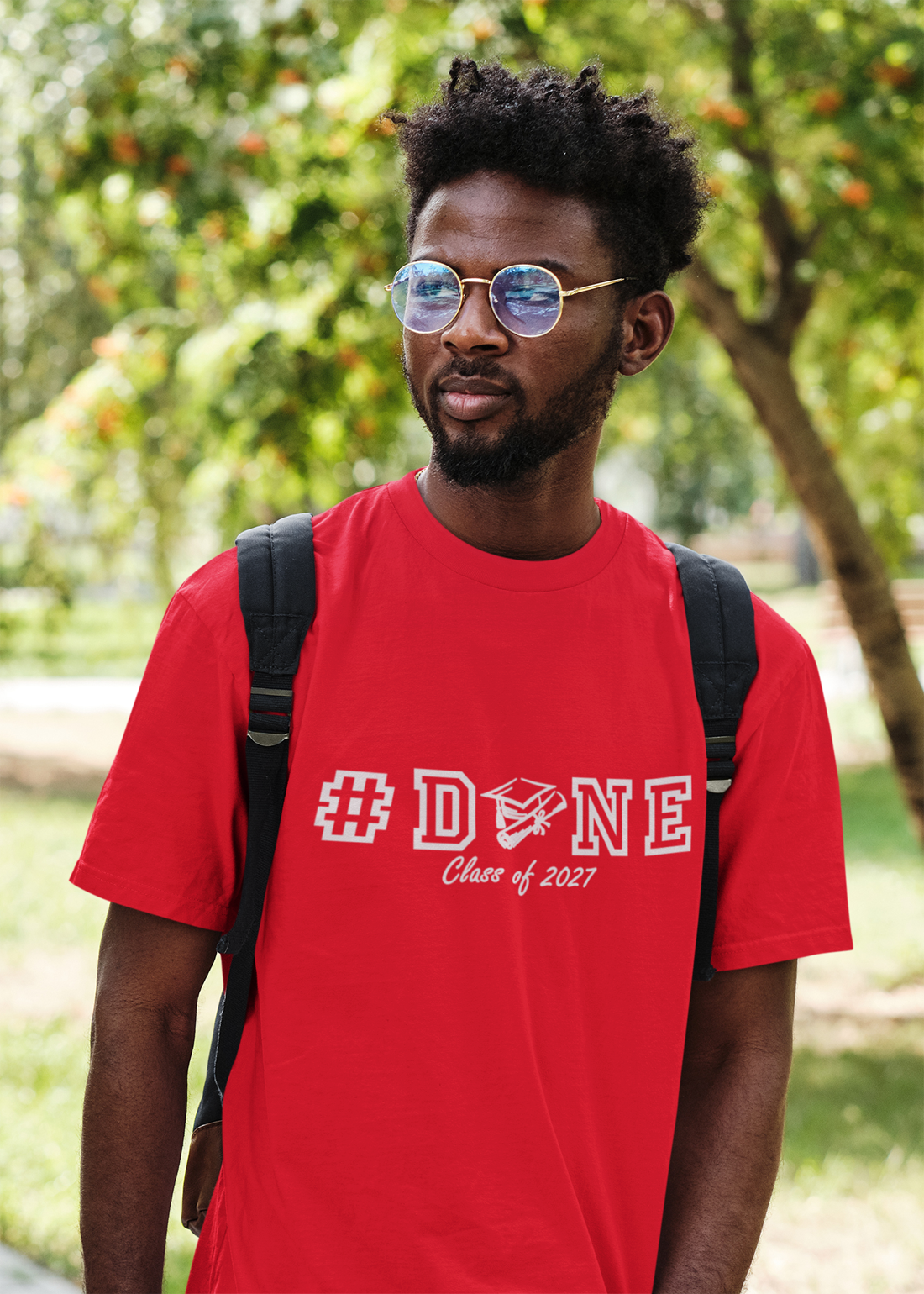 #DONE Class of 2027 Graduation T-Shirt – White Graphic