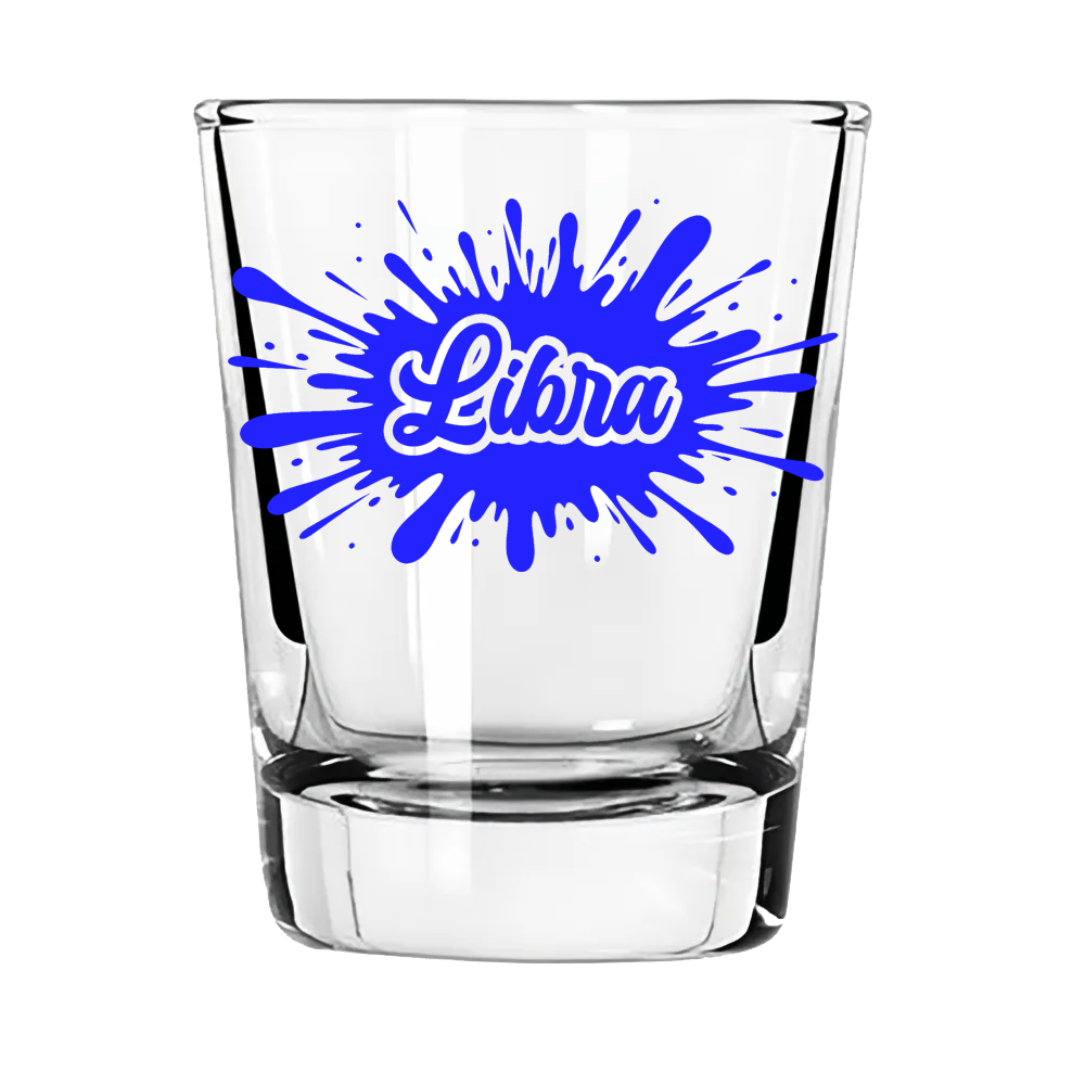 Libra Zodiac Shot Glass | Balanced. Beautiful. Always Down.