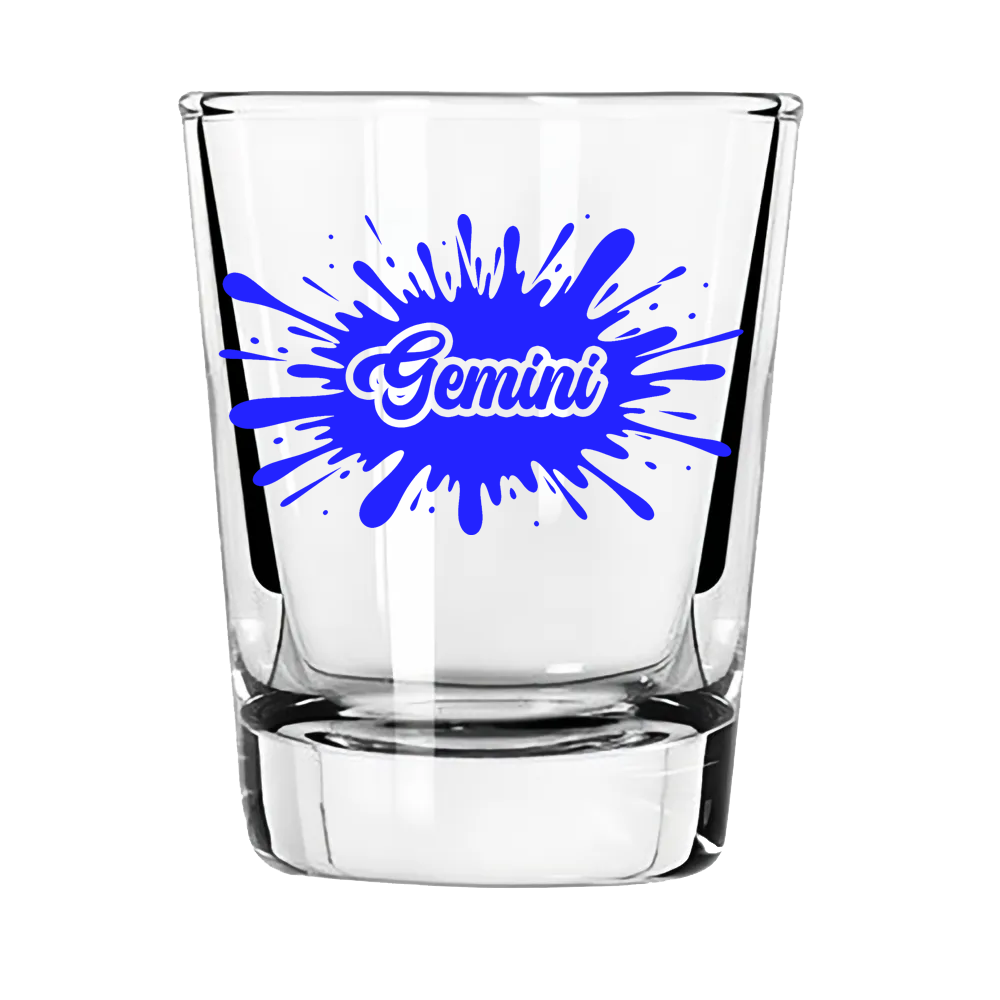 Gemini Zodiac Shot Glass | One Shot. Two Personalities.