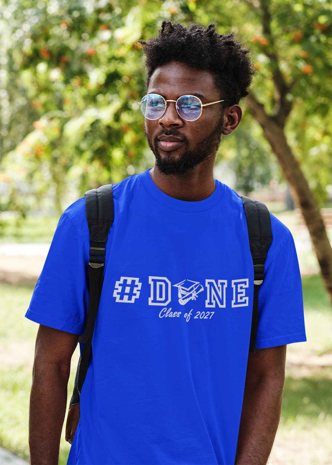 #DONE Class of 2027 Graduation T-Shirt – White Graphic