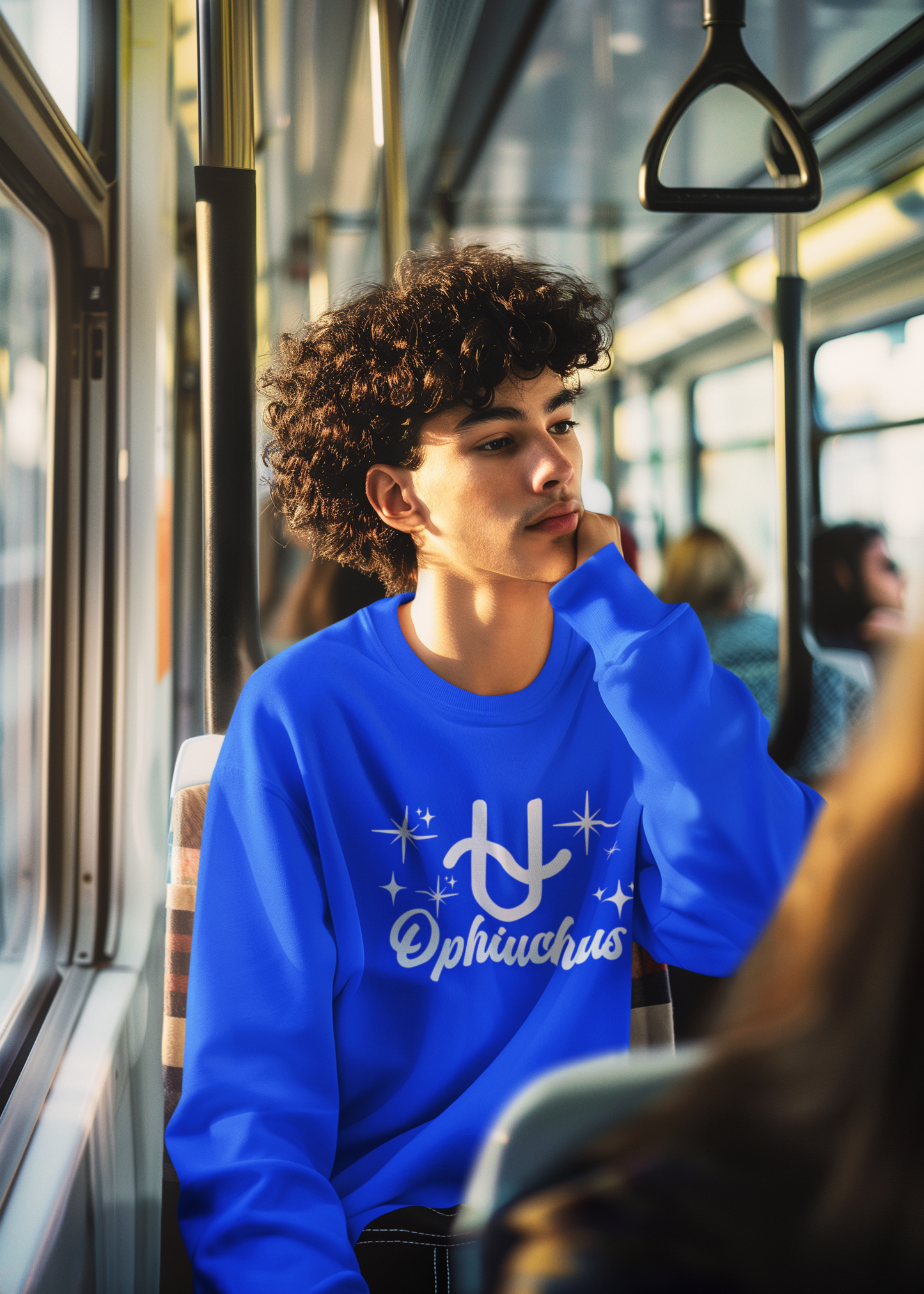 Ophiuchus Zodiac Sweatshirt – White Print | Serpent Bearer Collection