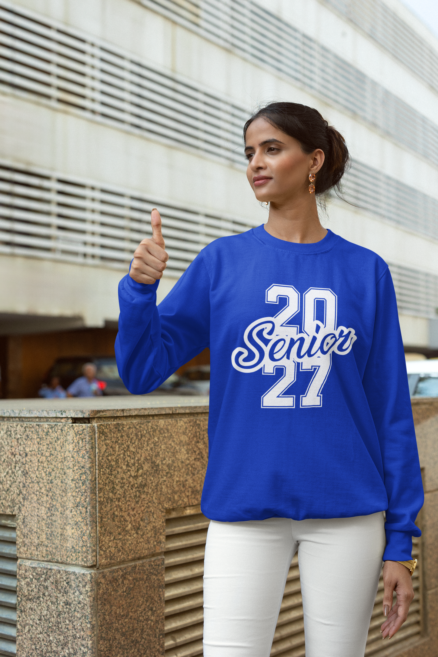 Class of 2027 Success Graduation Sweatshirt– White Graphic