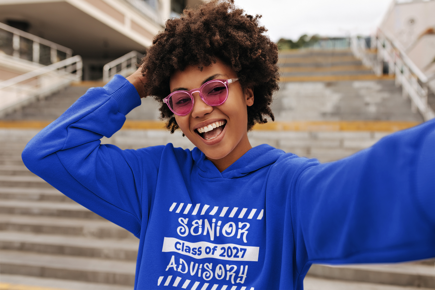 Senior Advisory Class of 2027 Hoodie – White Graphic