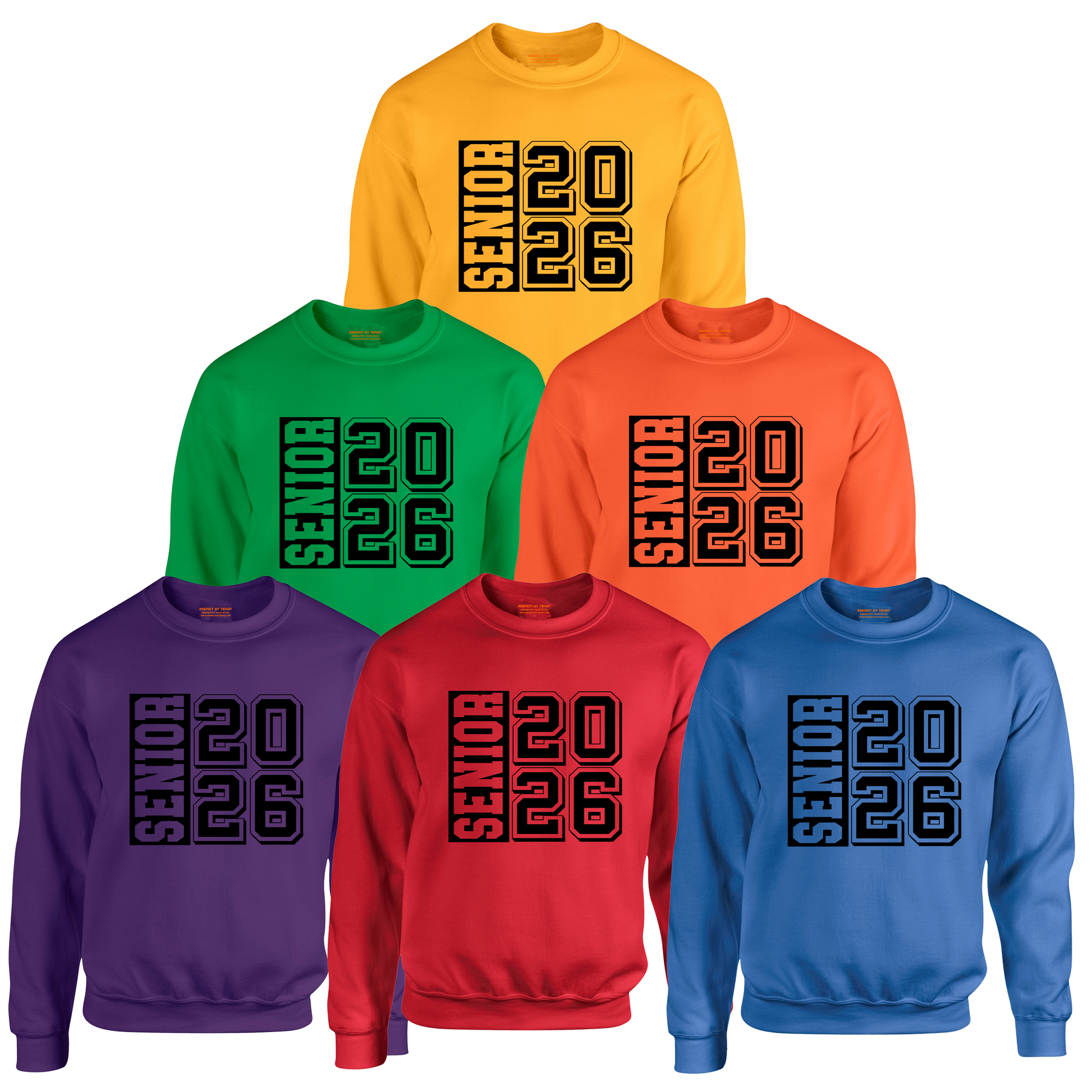 Senior2026 Graduation Sweatshirt, Black Design image 6