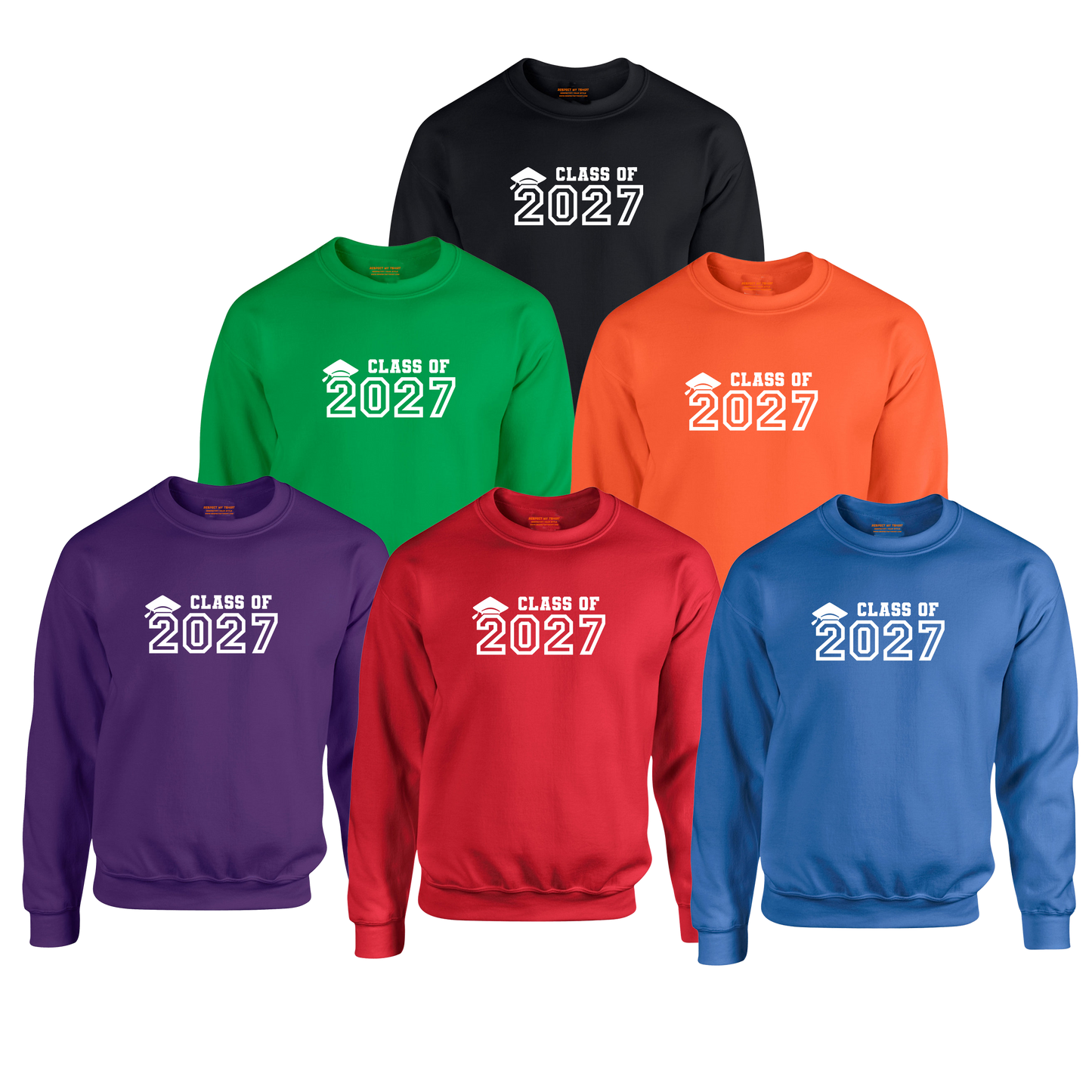 Class of 2027 Graduation Sweatshirt – White Graphic