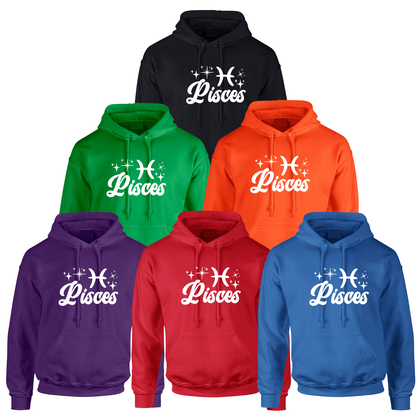 Pisces Zodiac Hoodie | Deep Feels. Deeper Drip. (White)