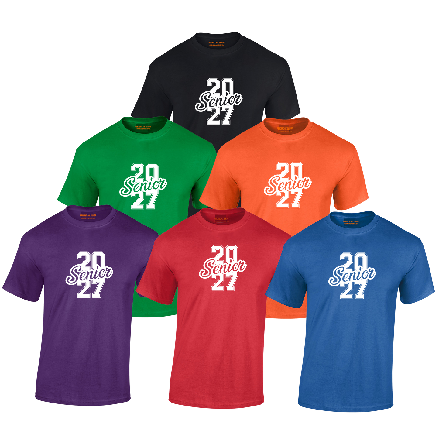 Class of 2027 Success Graduation T-Shirt – White Graphic