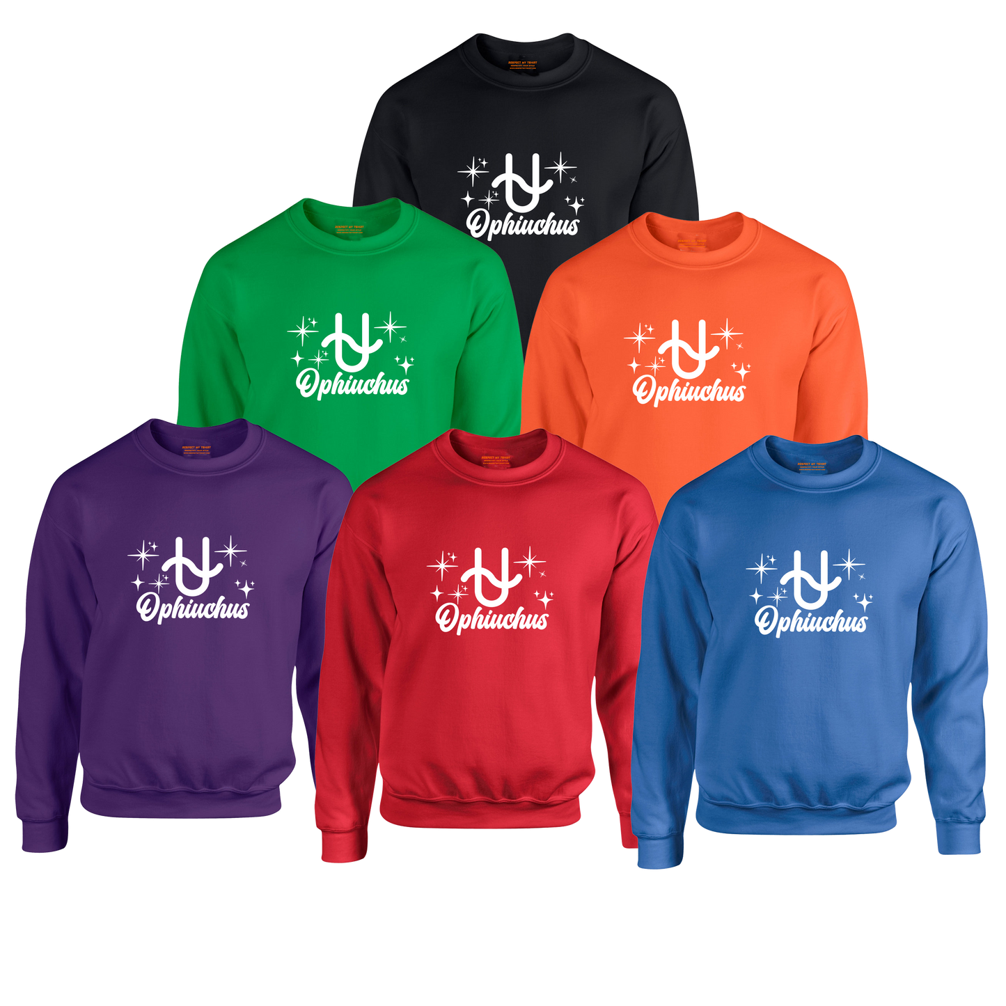 Ophiuchus Zodiac Sweatshirt – White Print | Serpent Bearer Collection