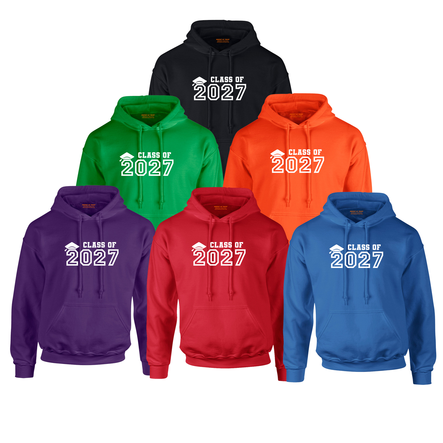 Class of 2027 Graduation Hoodie – White Graphic