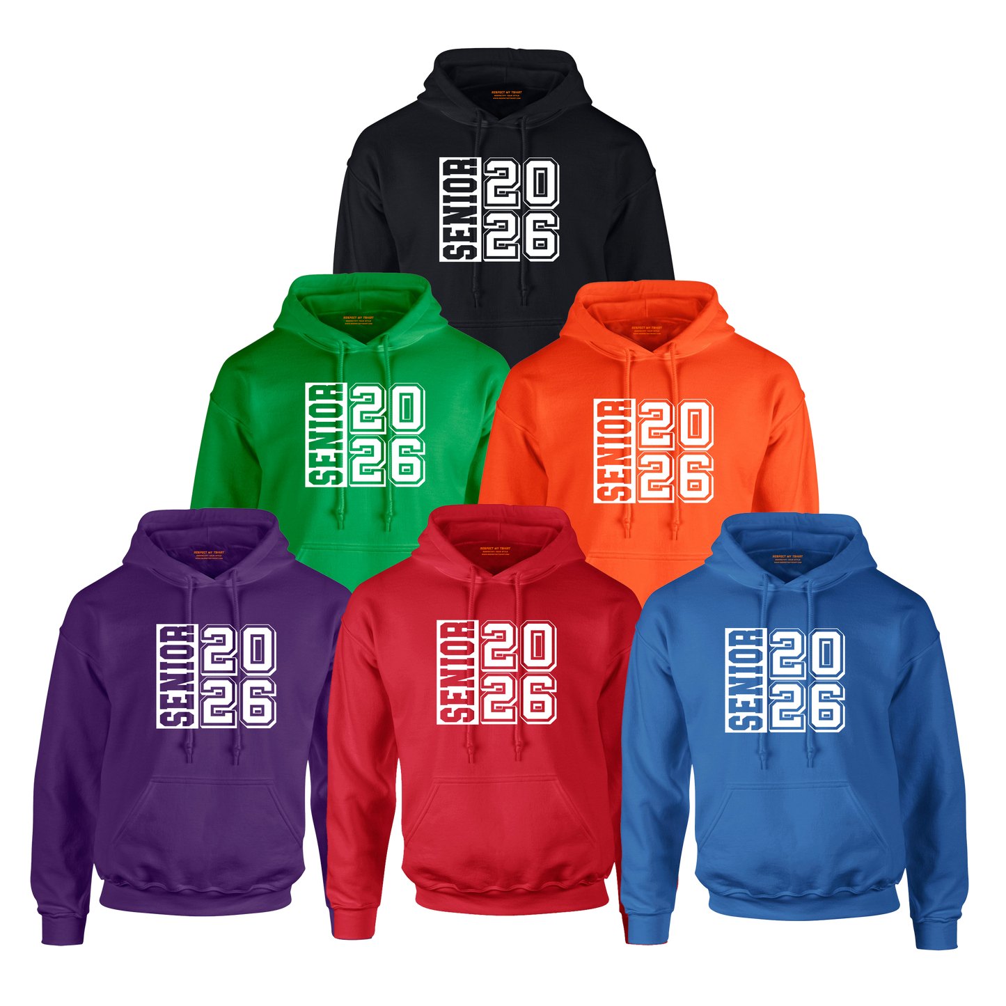 Senior 2026 Graduation Hoodie – White Design
