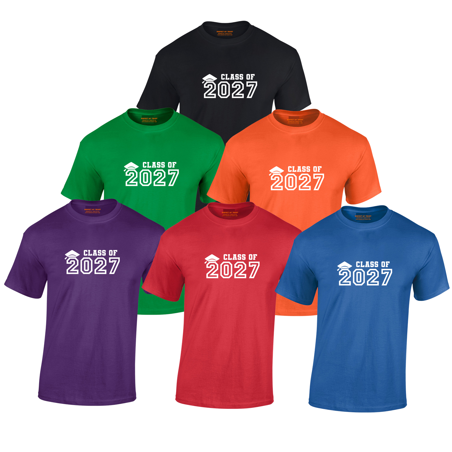 Class of 2027 Graduation T-Shirt – White Graphic