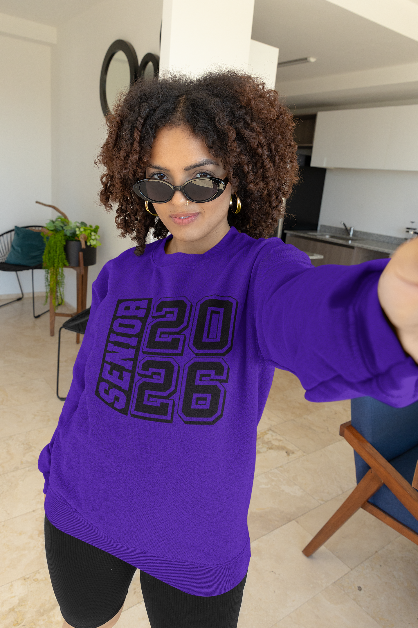 Senior2026 Graduation Sweatshirt, Black Design image 2