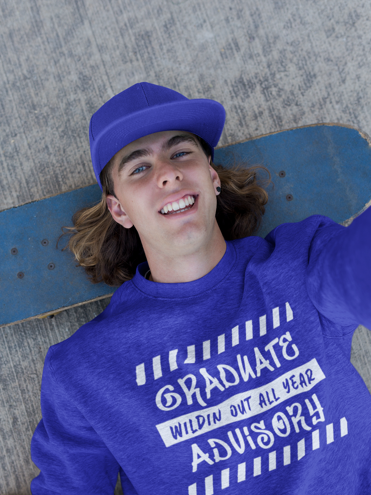 Graduate Advisory Wildin Out Sweatshirt, White Design image 3